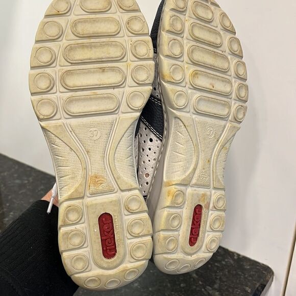 Rieker Women's L3235-16 Derbys. Size 37./ US 6. Blue/Grey/White - Picture 7 of 8